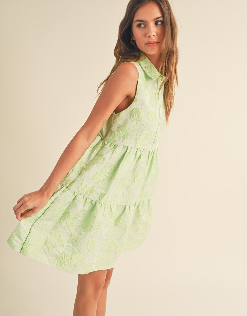 509 Broadway Button Down Texture Sleeveless Dress