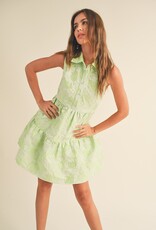 509 Broadway Button Down Texture Sleeveless Dress