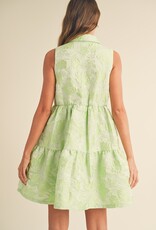 509 Broadway Button Down Texture Sleeveless Dress