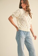 509 Broadway Dainty Flower Sweater Top