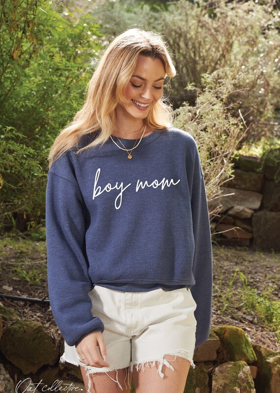 509 Broadway Boy Mom  Puff Mid Sweatshirt