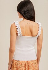 509 Broadway Ruffle Shoulder Cami Top
