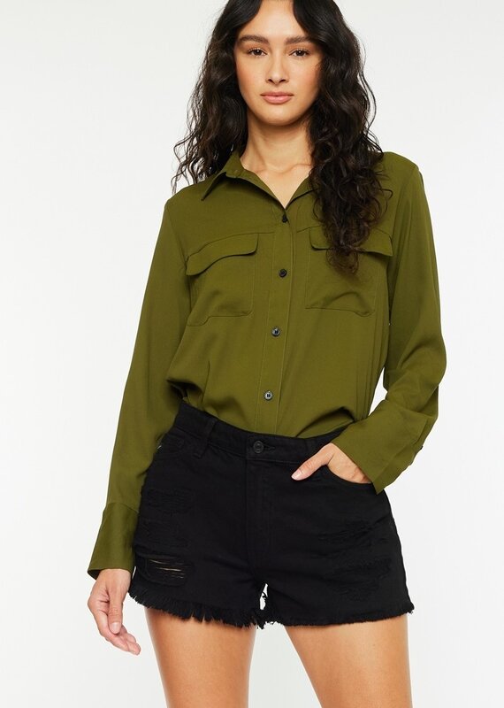 509 Broadway High Rise Short Fray Hem
