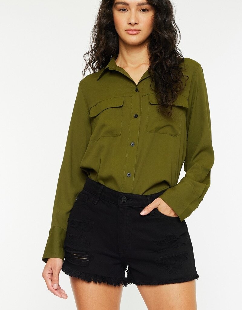 509 Broadway High Rise Short Fray Hem