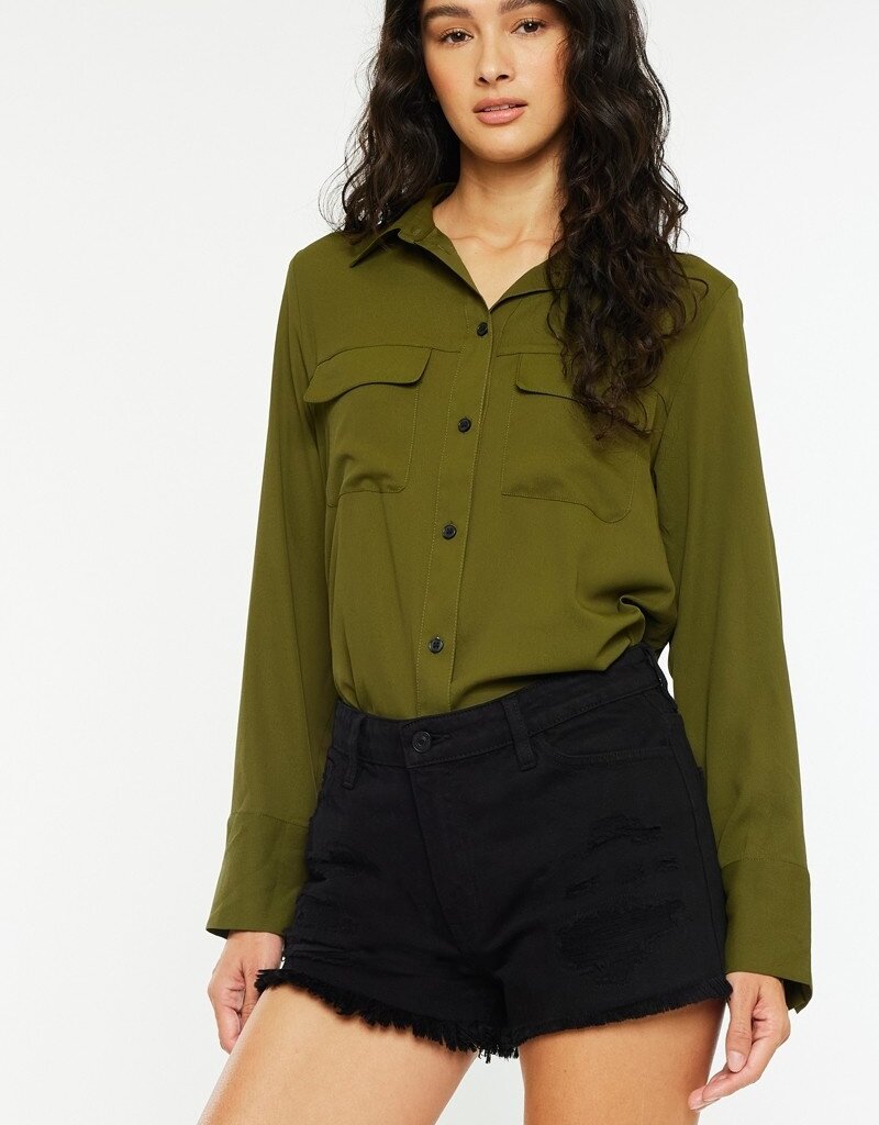 509 Broadway High Rise Short Fray Hem