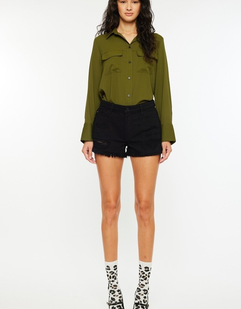 509 Broadway High Rise Short Fray Hem
