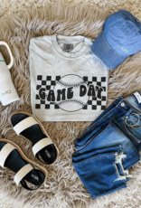 509 Broadway Checkered Game Day Baseball Tee
