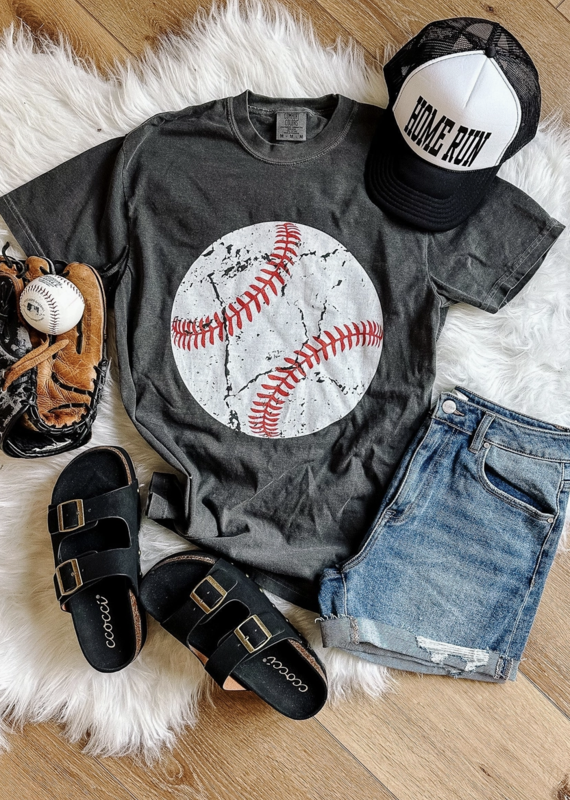 509 Broadway Distressed Baseball Graphic Tee