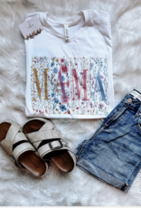 509 Broadway Mama Floral Pastel Tee