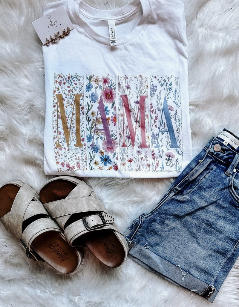 509 Broadway Mama Floral Pastel Tee