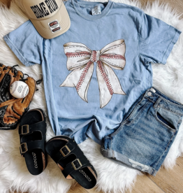509 Broadway Baseball Bow Graphic Tee