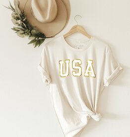 509 Broadway USA Foil Vintage Graphic Tee
