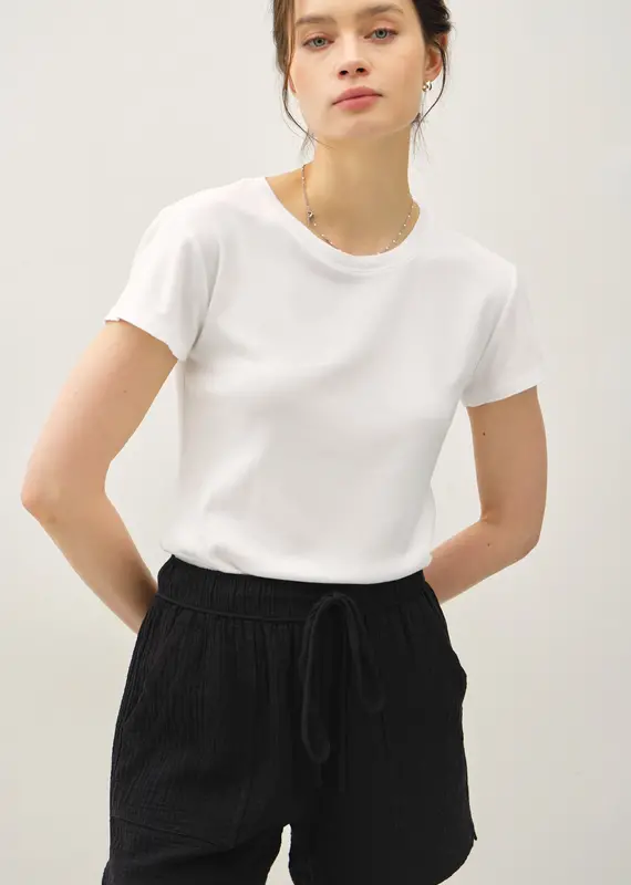 509 Broadway Classic Cut Cotton Gauze Shorts
