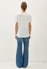 509 Broadway Striped Relaxed V-Neck Tee