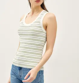 509 Broadway Classic Stripe Everyday Scoop Tank