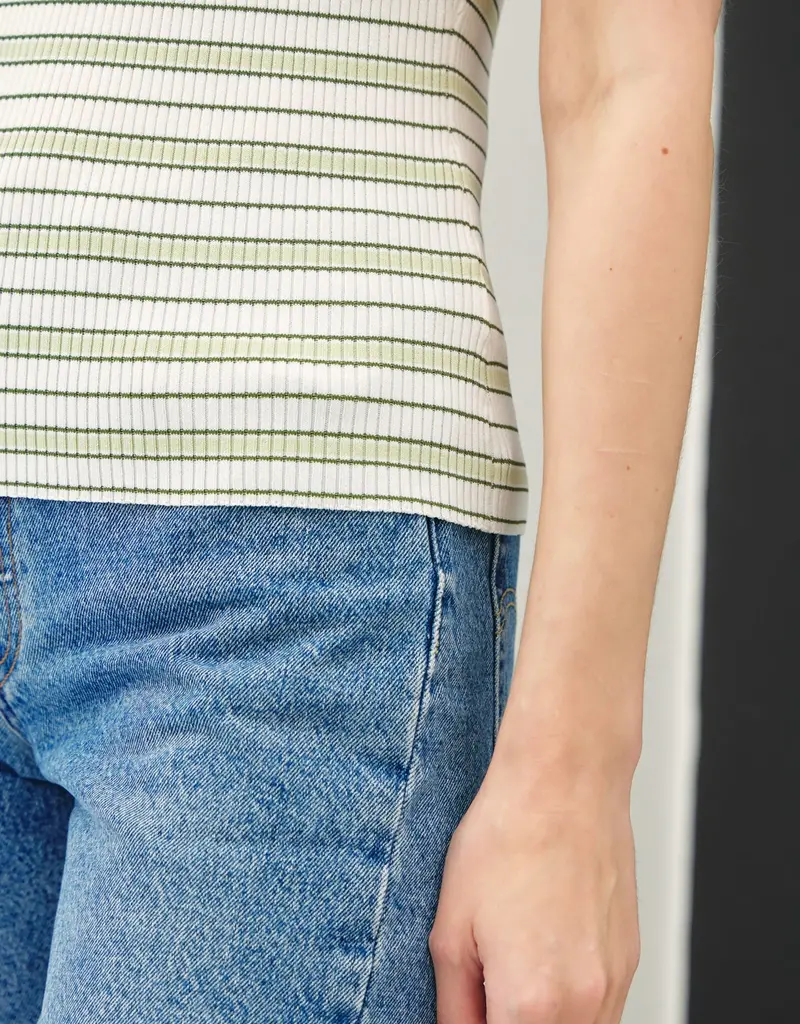 509 Broadway Classic Stripe Everyday Scoop Tank