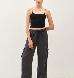 509 Broadway Tencel High Rise Drawstring Cargo Pants