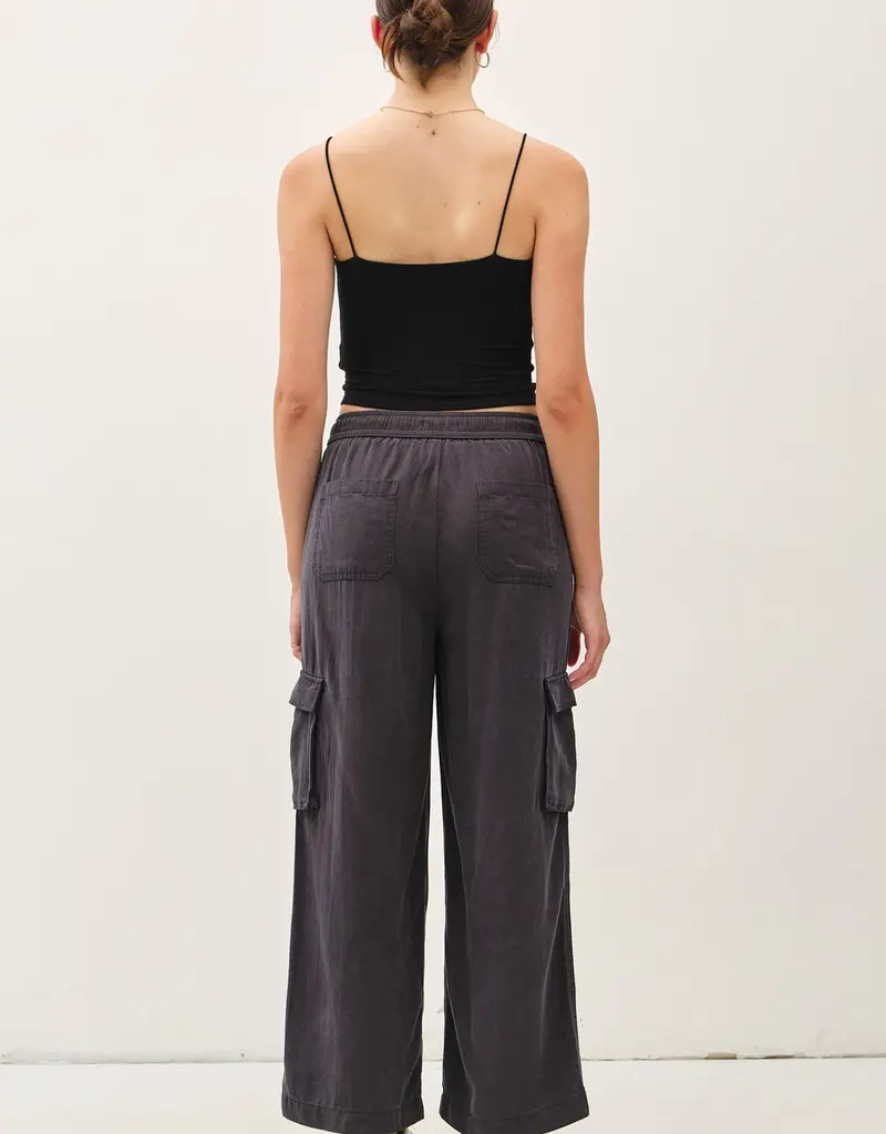 509 Broadway Tencel High Rise Drawstring Cargo Pants