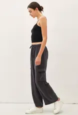 509 Broadway Tencel High Rise Drawstring Cargo Pants