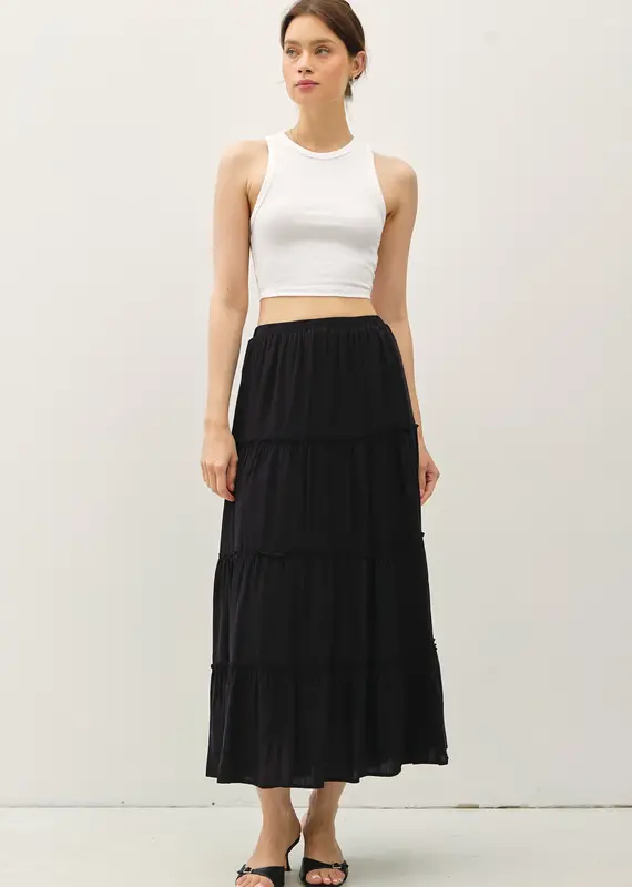 509 Broadway Tiered Maxi Skirt