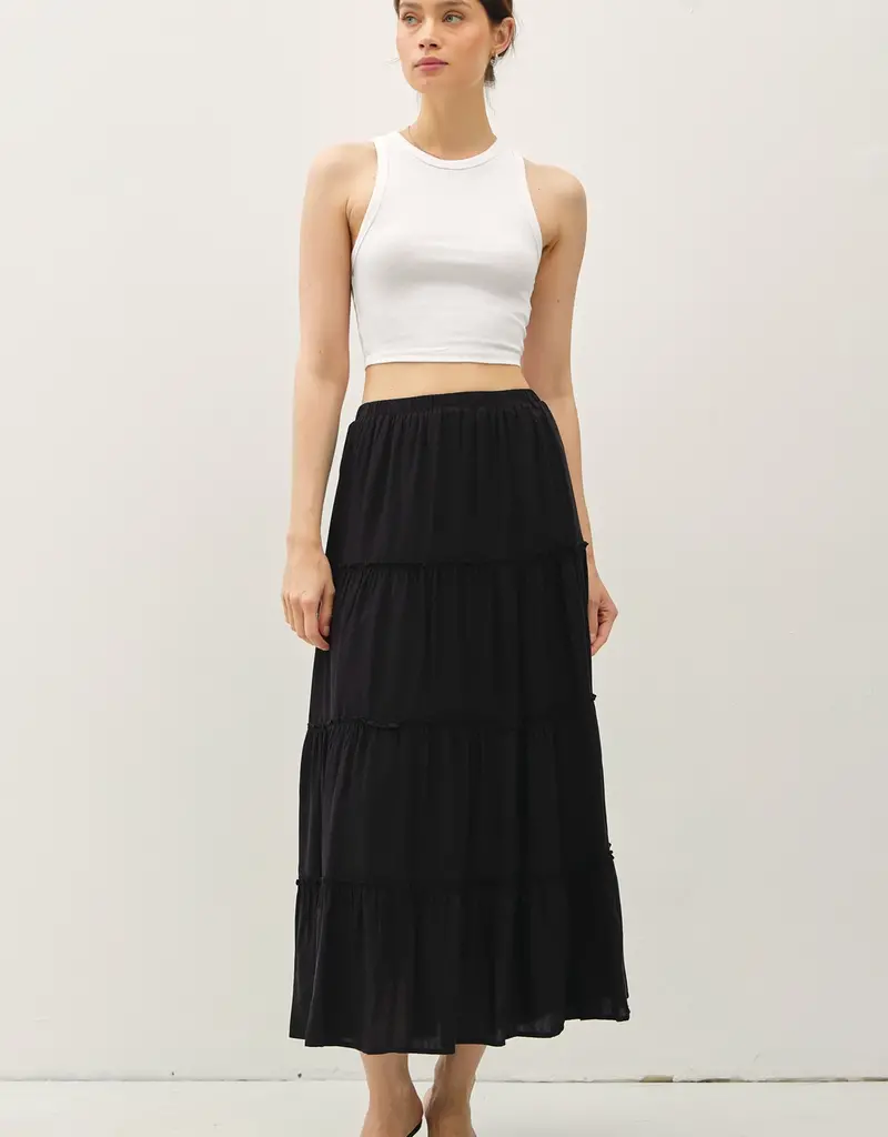 509 Broadway Tiered Maxi Skirt