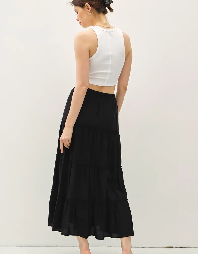 509 Broadway Tiered Maxi Skirt
