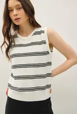 509 Broadway Triple Stripe Sweater Tank