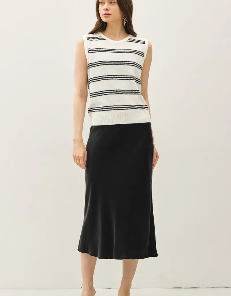 509 Broadway Triple Stripe Sweater Tank