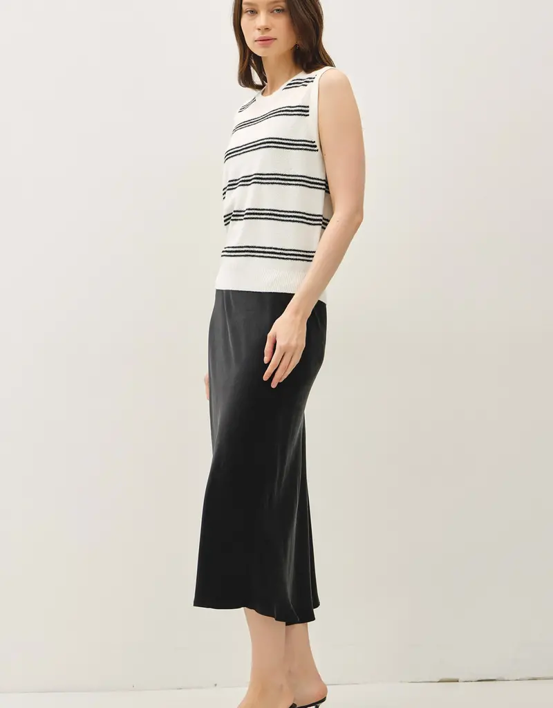 509 Broadway Triple Stripe Sweater Tank