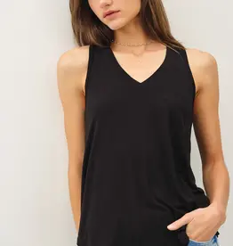 509 Broadway Soft V-Neck Basic Tank