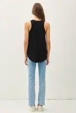 509 Broadway Soft V-Neck Basic Tank
