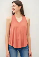 509 Broadway Soft V-Neck Basic Tank