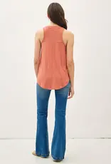 509 Broadway Soft V-Neck Basic Tank