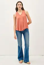 509 Broadway Soft V-Neck Basic Tank