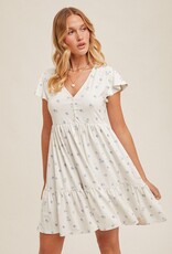 509 Broadway Rib Floral Mini Dress