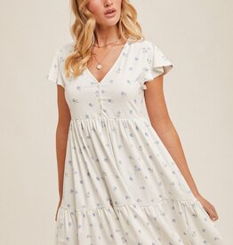 509 Broadway Rib Floral Mini Dress