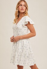 509 Broadway Rib Floral Mini Dress