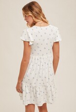 509 Broadway Rib Floral Mini Dress