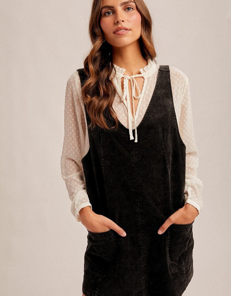 509 Broadway Snow Wash Twill Overall Dress