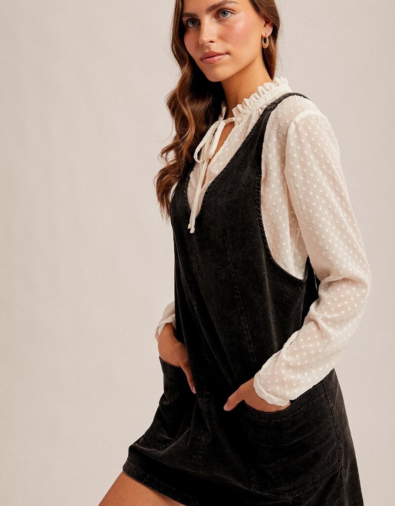 509 Broadway Snow Wash Twill Overall Dress