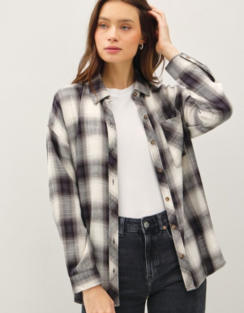 509 Broadway Oversize Front Pocket Flannel