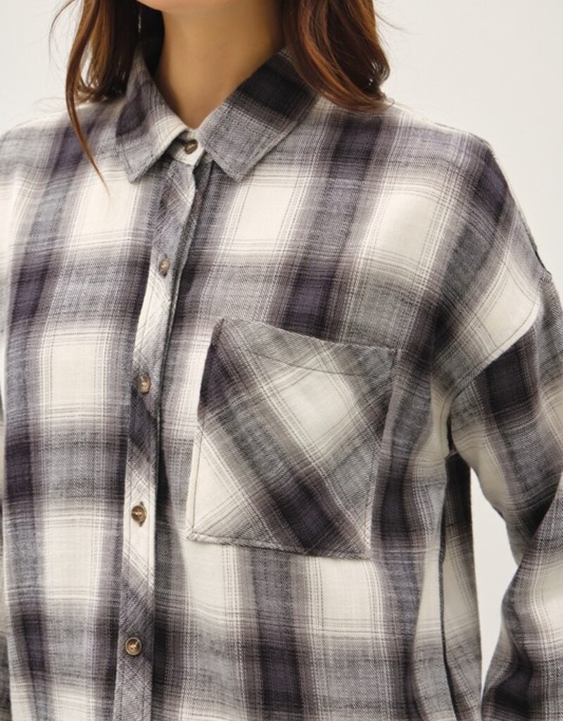 509 Broadway Oversize Front Pocket Flannel
