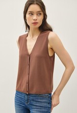509 Broadway Bottom Up V-Neck Sweater Tank
