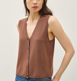 509 Broadway Bottom Up V-Neck Sweater Tank