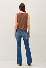 509 Broadway Bottom Up V-Neck Sweater Tank