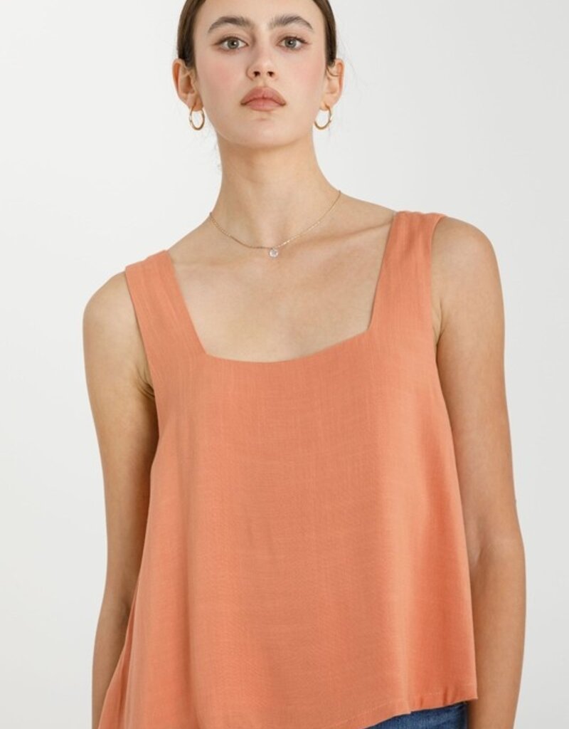 509 Broadway Flowy Cropped Tank Top