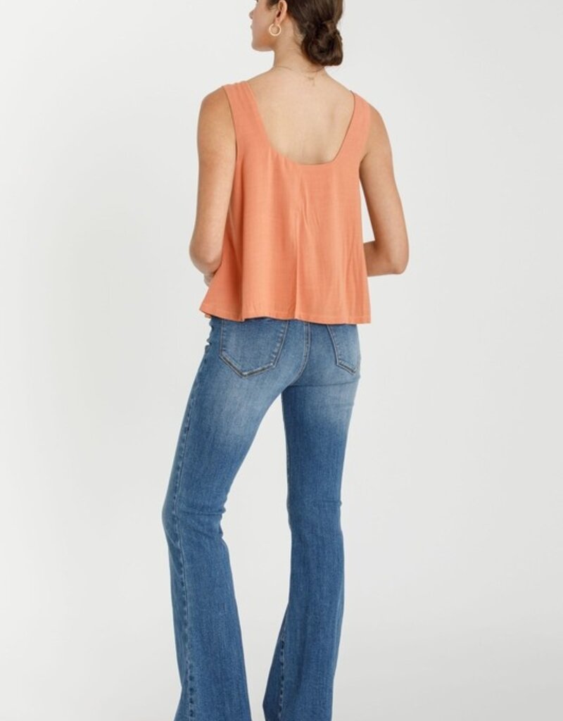 509 Broadway Flowy Cropped Tank Top