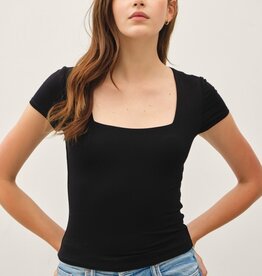 509 Broadway Square Neck Knit Tee