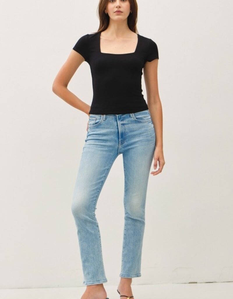 509 Broadway Square Neck Knit Tee