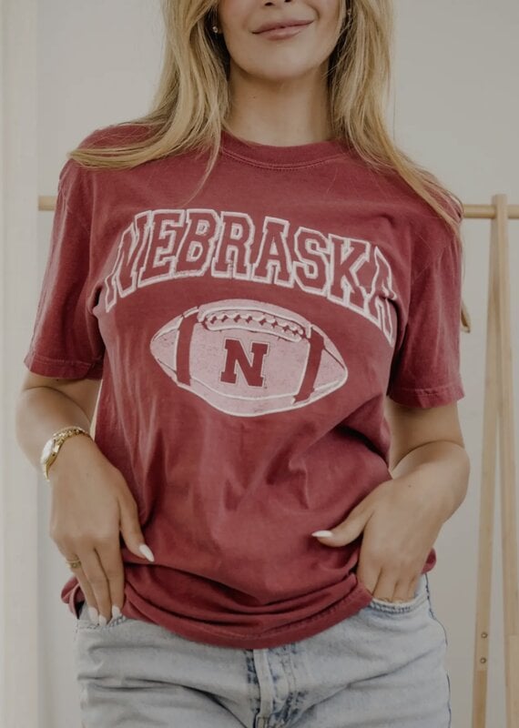 509 Broadway Nebraska Huskers Wonka Football Cc Tee